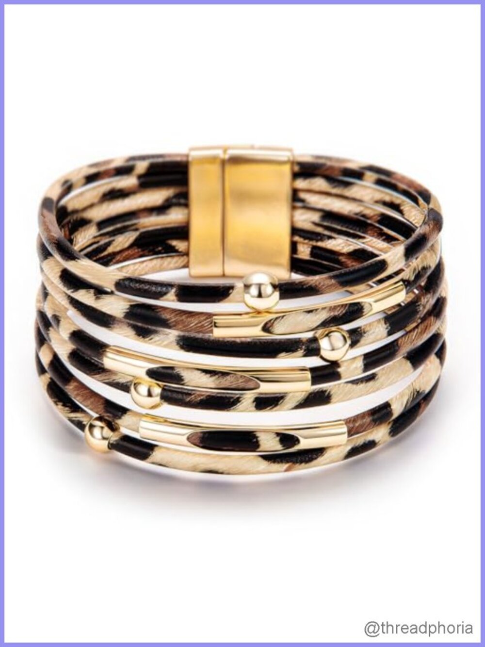 Faux Leather Wrap Bracelet for Women Boho Western Cuff Jewelry